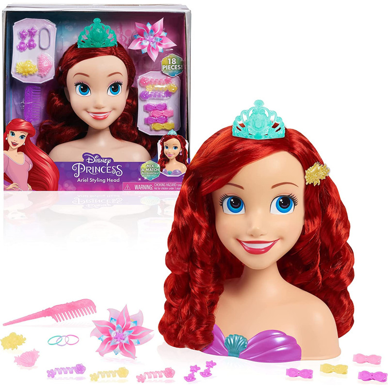 Just Play Disney Princess Basic Ariel Styling Head Styling Heads, Ages 3 Up