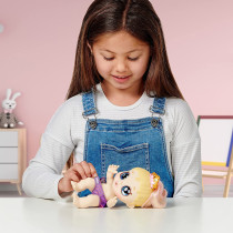Kindi Kids Teenie Tiara Scented Kisses Little Sister Official Baby Doll with Big Glitter Eyes, Chubby, Squishy Arms and Legs, Removeable Nappy, Dummy and Bib