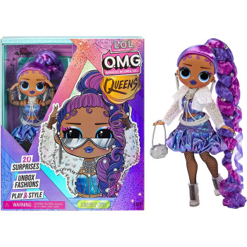 L.O.L. Surprise! OMG Queens Runway Diva Fashion Doll with 20 Surprises Including Outfit and Accessories for Fashion Toy, Girls Ages 3 and up, 10 inch Doll, Multicolor