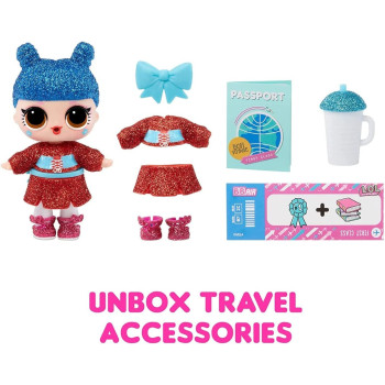 L.O.L. Surprise! Omg World Travel Tots, Trendy Doll With 8 Surprises To Unbox Including A Secret Message, Fashions, Accessories, & More In Pdq, Multicolor