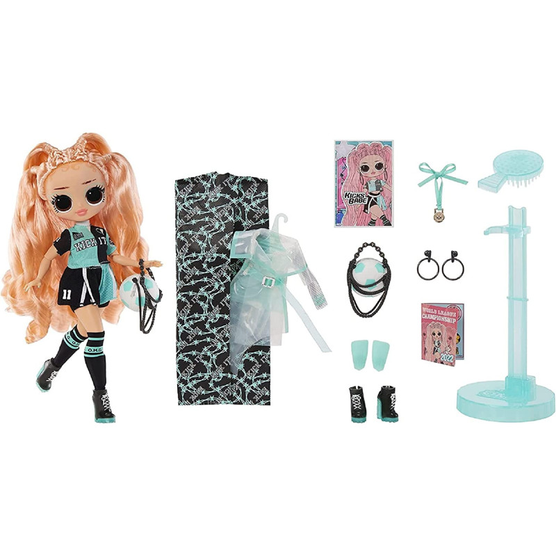 L.O.L. Surprise! 579793EUc Lol Surprise Omg Sports Fashion Doll Kicks Babe-Football Super Star Includes 20 Surprises & Accessories-Collectable-Suitable For Kids From 4 Years