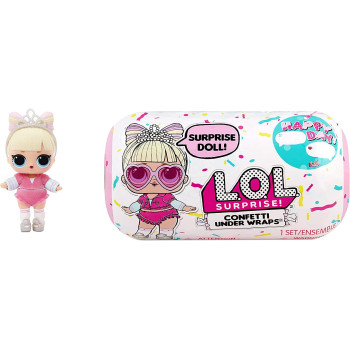 L.O.L. Surprise! Confetti Reveal Series 2 With 15 Surprises, Fashion Doll, Kids Age 3+, Multicolor, 576440C3, L.O.L. Surprise! Confetti Under Wraps Pdq