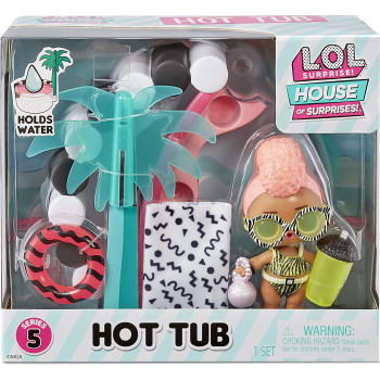 L.O.L. Surprise! Omg House Of Surprises Hot Tub Playset With Yacht B.B. Collectible Doll And 8 Surprises - Great Gift For Kids Ages 4+, Multicolor