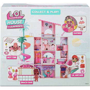 L.O.L. Surprise! Omg House Of Surprises Hot Tub Playset With Yacht B.B. Collectible Doll And 8 Surprises - Great Gift For Kids Ages 4+, Multicolor