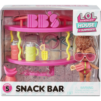 L.O.L. Surprise! Omg House Of Surprises Snack Bar Playset With Rip Tide Collectible Doll And 8 Surprises - Great Gift For Kids Ages 4+, Multicolor