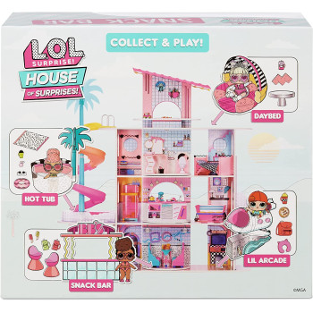 L.O.L. Surprise! Omg House Of Surprises Snack Bar Playset With Rip Tide Collectible Doll And 8 Surprises - Great Gift For Kids Ages 4+, Multicolor