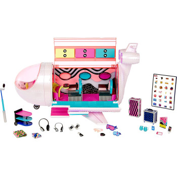 L.O.L. Surprise! Omg Plane 4-In-1 Playset - Aeroplane With 50 Surprises Including Multiple Accessories, Multicolor