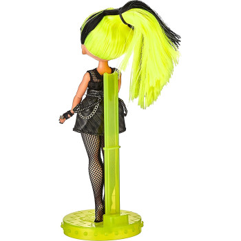 L.O.L. Surprise! OMG Remix Rock BGurl/Drm Fashion Doll with 15 Surprises Including Drums, Outfit, Shoes, Hair Brush, Doll Stand, Lyric Magazine, and Record Player
