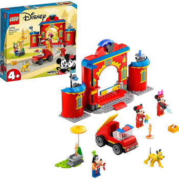 LEGO 10776 Disney Mickey and Friends Fire Engine & Station Building Toy for Kids 4 + Years Old, with Minnie Mouse Firefighter, New 2021
