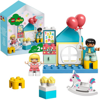 LEGO 10925 DUPLO Town Playroom Playable Dolls House Box for Toddlers 2+ Year Old, Large Bricks Learning Toy