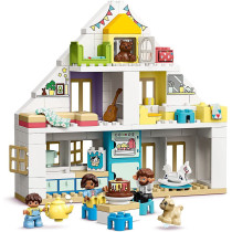 LEGO 10929 DUPLO Town Modular Playhouse 3in1 Set, Dolls House for 2+ Year Old Girls and Boys with Figures and Animals for Toddlers