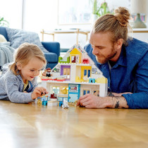 LEGO 10929 DUPLO Town Modular Playhouse 3in1 Set, Dolls House for 2+ Year Old Girls and Boys with Figures and Animals for Toddlers