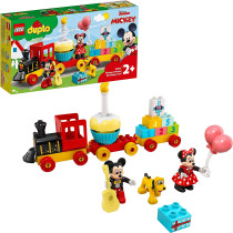 LEGO 10941 Duplo Disney Mickey & Minnie Birthday Train Toy For Toddlers With Cake And Balloons