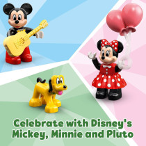 LEGO 10941 Duplo Disney Mickey & Minnie Birthday Train Toy For Toddlers With Cake And Balloons