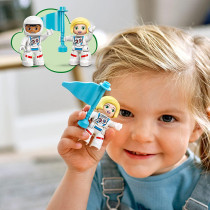 LEGO 10944 DUPLO Town Space Shuttle Mission Rocket Toy, Set for Preschool Toddlers Age 2+ with Astronaut Figures