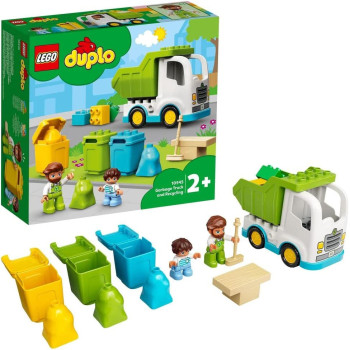 LEGO 10945 DUPLO Town Garbage Truck and Recycling Educational Toy for 2 + Year Olds, Preschool Learning Set for Toddlers, New 2021