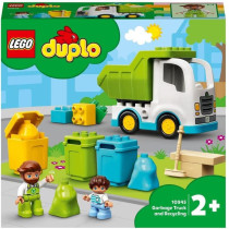 LEGO 10945 DUPLO Town Garbage Truck and Recycling Educational Toy for 2 + Year Olds, Preschool Learning Set for Toddlers, New 2021