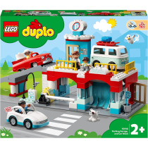 LEGO 10948 Duplo Car Park And Wash Set, Toy For Toddlers 2 + Years Old With Garage, Petrol Station & PUSh Along Car, New 2021