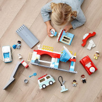 LEGO 10948 Duplo Car Park And Wash Set, Toy For Toddlers 2 + Years Old With Garage, Petrol Station & PUSh Along Car, New 2021