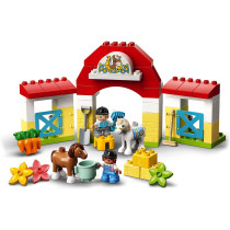 LEGO 10951 DUPLO Town Horse Stable and Pony Care Toy for Toddlers 2 + Years Old, Playset for Preschoolers