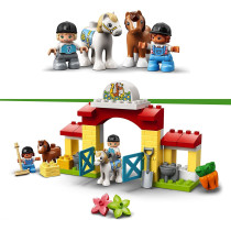 LEGO 10951 DUPLO Town Horse Stable and Pony Care Toy for Toddlers 2 + Years Old, Playset for Preschoolers