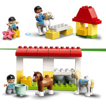 LEGO 10951 DUPLO Town Horse Stable and Pony Care Toy for Toddlers 2 + Years Old, Playset for Preschoolers