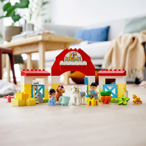 LEGO 10951 DUPLO Town Horse Stable and Pony Care Toy for Toddlers 2 + Years Old, Playset for Preschoolers