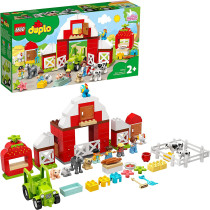 LEGO 10952 Duplo Town Barn, Tractor & Farm Animal Care Toy For Toddlers 2 + Years Old, With Horse, Pig And Cow Figures