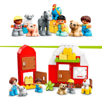 LEGO 10952 Duplo Town Barn, Tractor & Farm Animal Care Toy For Toddlers 2 + Years Old, With Horse, Pig And Cow Figures