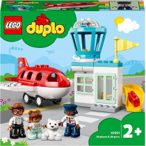 LEGO 10961 DUPLO Town Aeroplane & Airport Playset with Airplane and Pilot Figure, Learning Toy for Toddlers 2+ Years, New 2021
