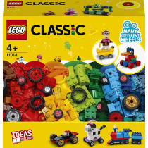 LEGO 11014 Classic Bricks And Wheels Starter Building Set For Kids 4 + Years Old, With Toy Car, Train, Bus, Robot And More