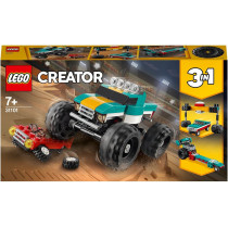 LEGO 31101 Creator 3in1 Monster Truck Demolition Car Toy - Muscle Car - Dragster Building Set, Vehicle Collection Series