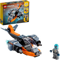 LEGO 31111 Creator 3 In 1 Cyber Drone Building Set With Cyber Mech And Scooter, Space Toys For Kids 6 Years Old