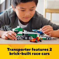 LEGO 31113 Creator 3 In 1 Race Car Transporter Toy Truck With Trailer, Crane And Tugboat Building Set