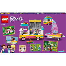 LEGO 41681 Friends Forest Camper Van And Sailboat Camping Adventure Building Set With Boat Toy And Raccoon Animal Figure, New 2021