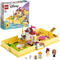 LEGO 43177 Disney Princess Belle's Storybook Adventures Castle Set from Beauty and the Beast Movie, Travel Case Toy