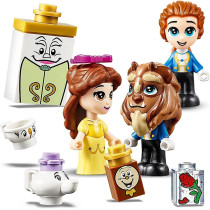 LEGO 43177 Disney Princess Belle's Storybook Adventures Castle Set from Beauty and the Beast Movie, Travel Case Toy