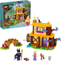 LEGO 43188 Disney Princess Aurora's Forest Cottage Sleeping Beauty Playset with Maleficent Minifigure and Animal Figures