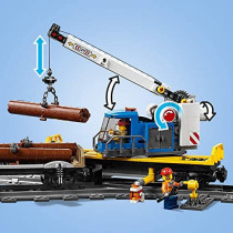 LEGO 60198 City Cargo Train Set Battery Powered Engine For 6 Year Old, Rc Bluetooth Connection, 3 Wagons, Tracks And Accessories