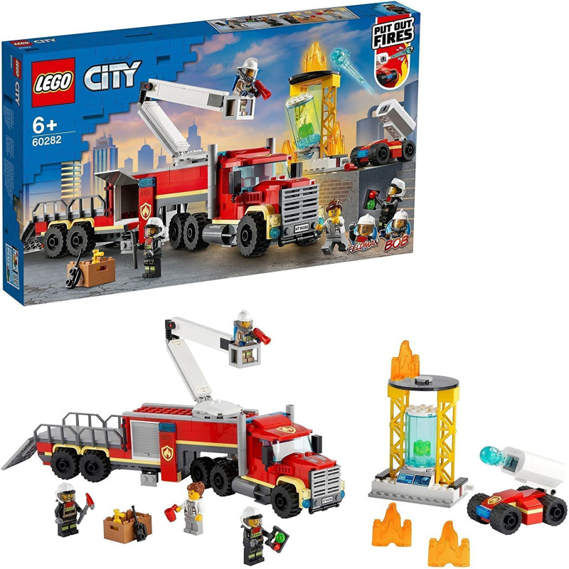 LEGO 60282 City Fire Command Unit Building Set, Fire Engine Toy