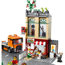 LEGO 60292 City Town Centre Building Set With Toy Motorbike, Bike, Truck, Road Plates And 8 Minifigures