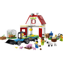 LEGO 60346 City Barn & Farm Animals Toys, Set with Tractor and Trailer, Sheep, Cow and Pig plus Babies Figures, Learning Toys for Kids Age 4 Plus