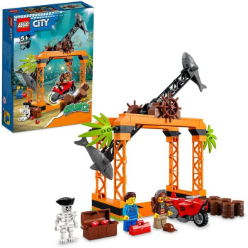 LEGO City The Shark Attack Stunt Challenge 60342 Playset, Multicolor