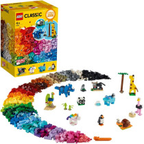 LEGO Classic Bricks And Animals 11011, Large Building Set To Create 10 Animal Figures For Kids 4+ Years Old