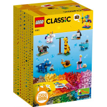 LEGO Classic Bricks And Animals 11011, Large Building Set To Create 10 Animal Figures For Kids 4+ Years Old