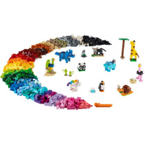 LEGO Classic Bricks And Animals 11011, Large Building Set To Create 10 Animal Figures For Kids 4+ Years Old