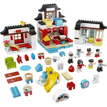 LEGO Duplo Town Happy Childhood Moments 10943 Family HoUSe Toy Playset Imaginative Play And Creative Fun For Kids (227 Pieces)