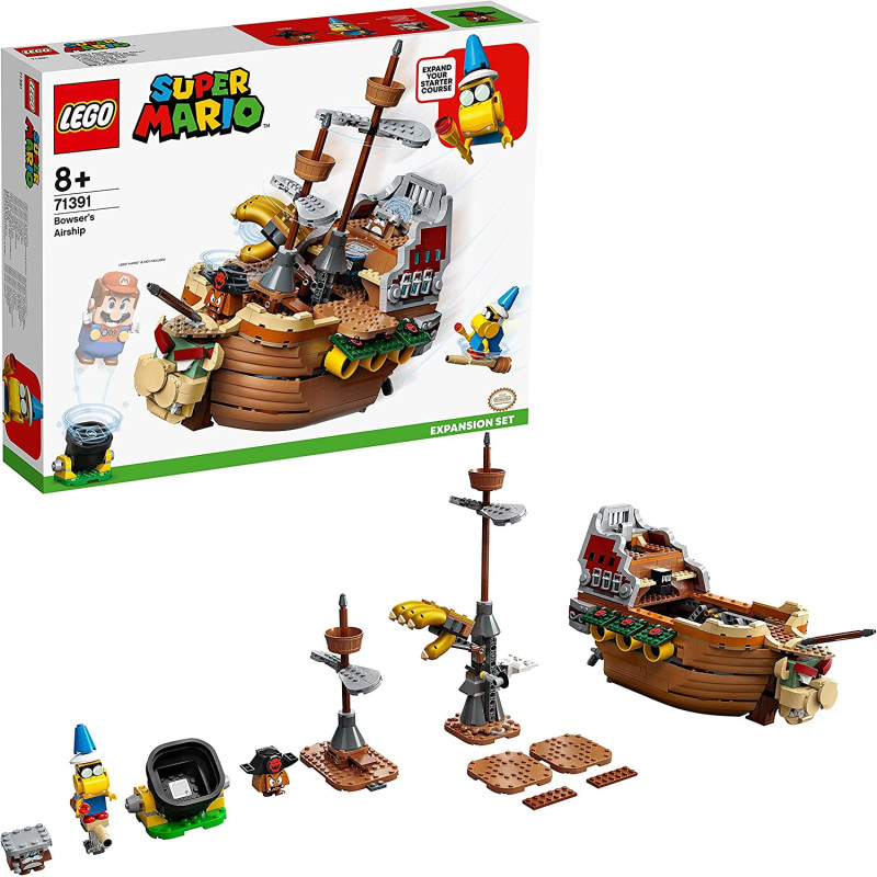 LEGO Super Mario Bowser'S Airship Expansion Set 71391 Building Kit Collectible Build-Display-And-Play Toy For Kids, New 2021 (1,152 Pieces)