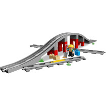 LEGO 10872 Duplo Town Train Bridge And Tracks Building Bricks Set With Horn Sound Action Brick