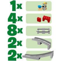 LEGO 10872 Duplo Town Train Bridge And Tracks Building Bricks Set With Horn Sound Action Brick